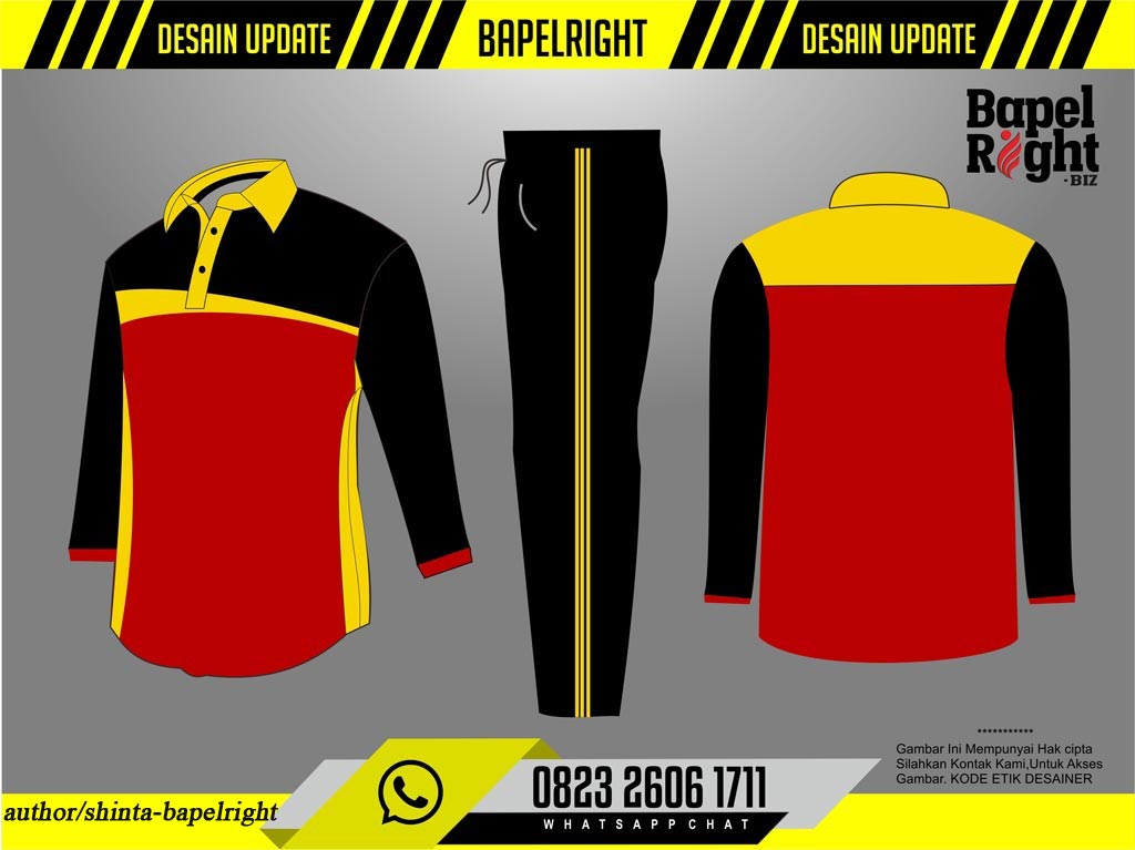 Desain Kaos Olahraga SMP Lengan Panjang