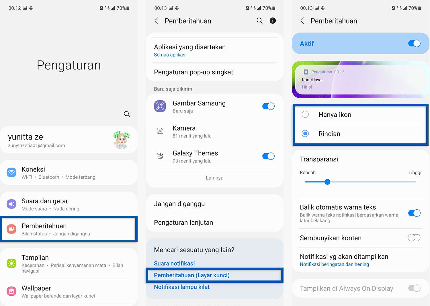 7+ Cara Menampilkan Notifikasi di Layar Kunci HP Samsung