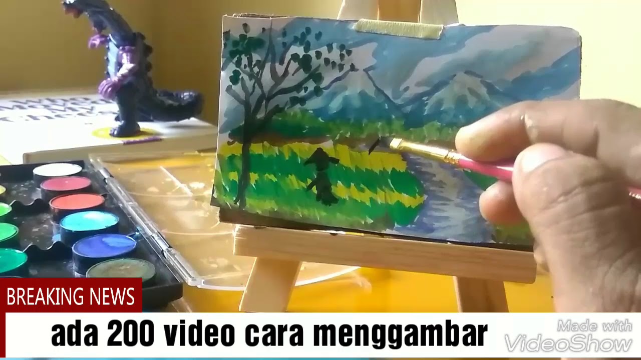 Cara Menggambar Pemandangan Menggunakan Cat Air - Renunganku