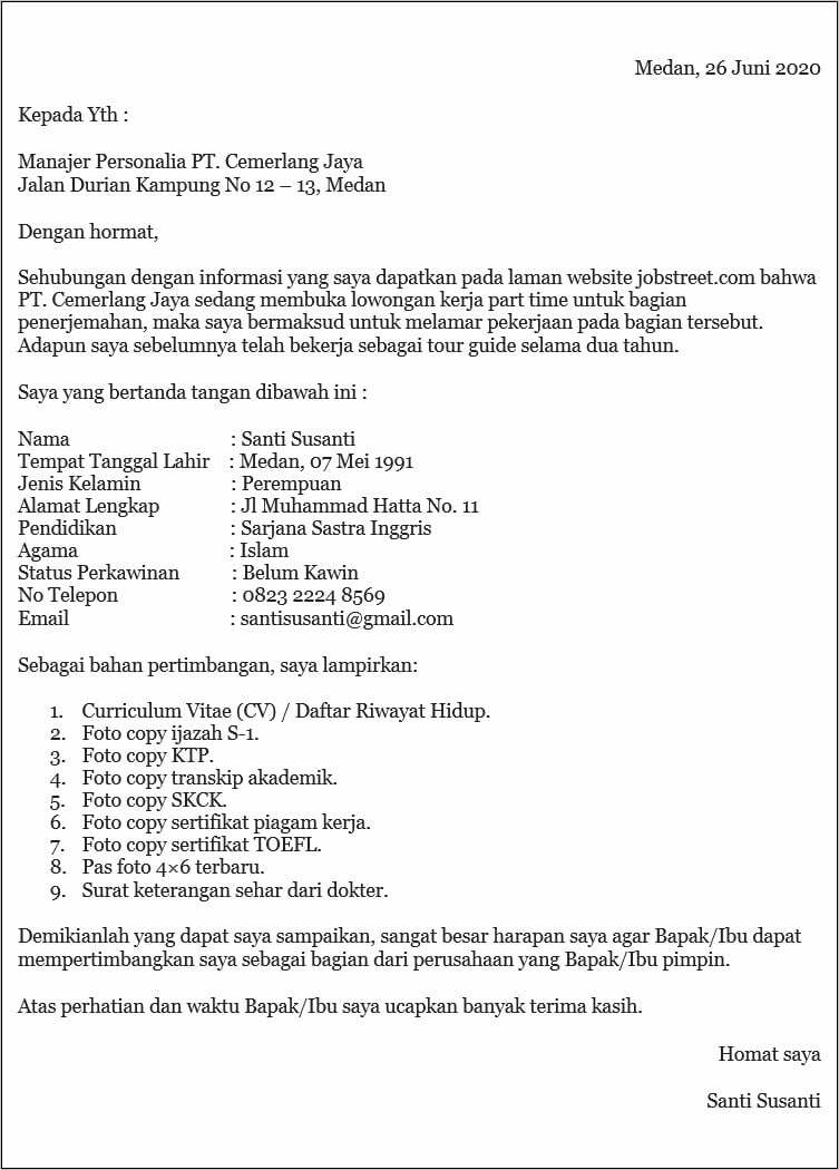 contoh lamaran kerja pt yamaha Contoh surat lamaran kerja pt yamaha