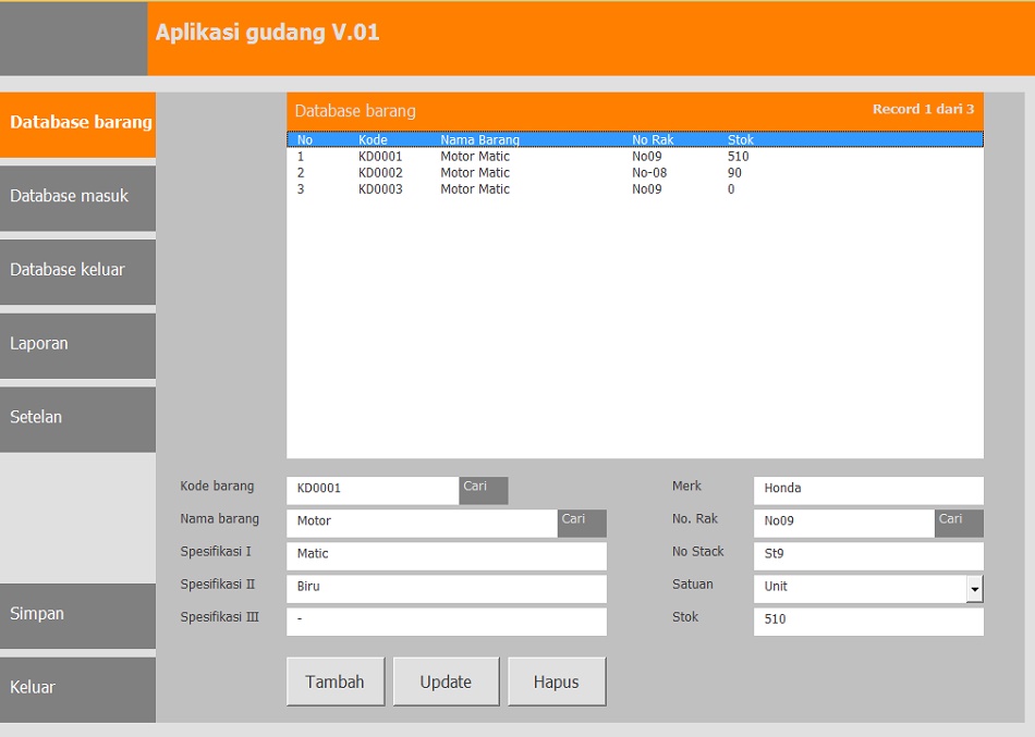 Aplikasi Penjualan Dan Stok Barang Gratis Full Version