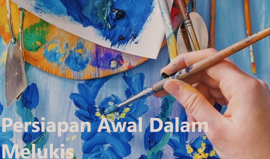 Gambar palet cat dan kuas