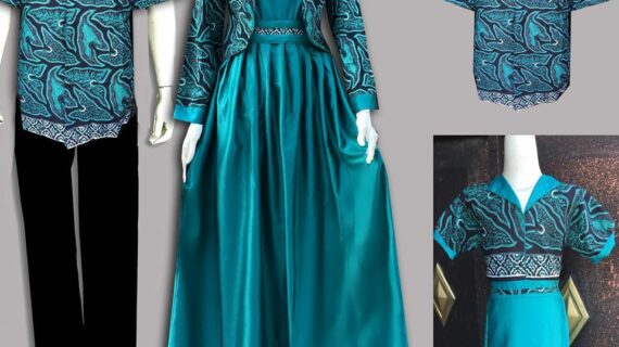 Simak! Gambar Desain Baju Gamis Batik Terpecaya