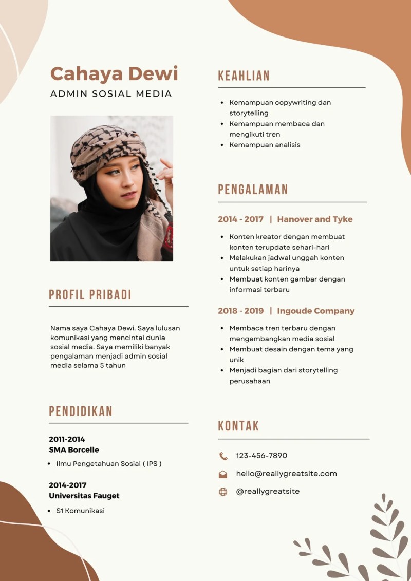 Cara Membuat Cv Lamaran Kerja Menggunakan Canva - IMAGESEE