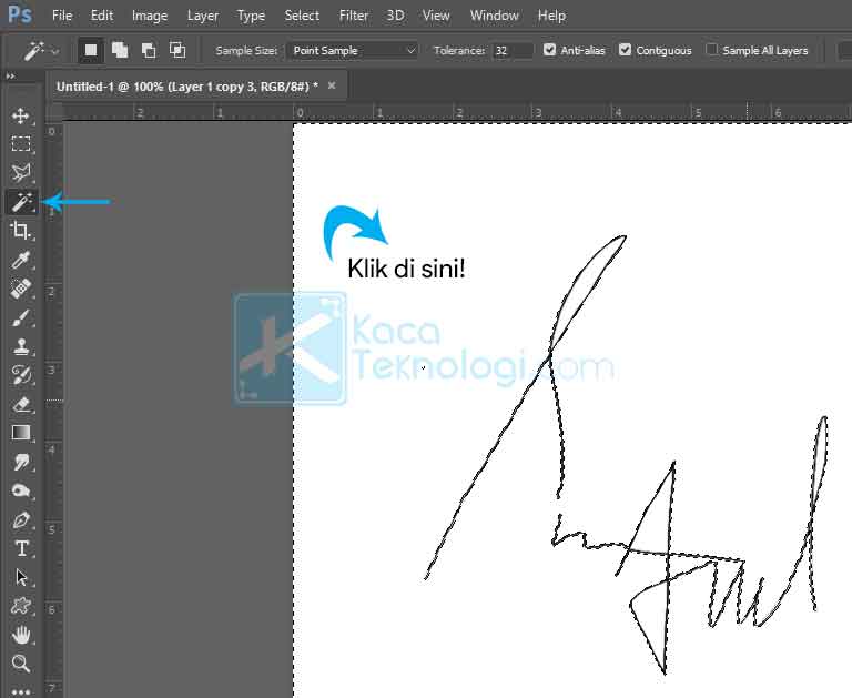 Cara membuat background tanda tangan transparan di photoshop 2021
