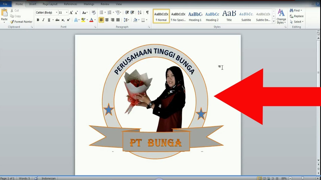 CARA MEMBUAT LOGO USAHA SEDERHANA DI MICROSOFT WORD 2010 - YouTube