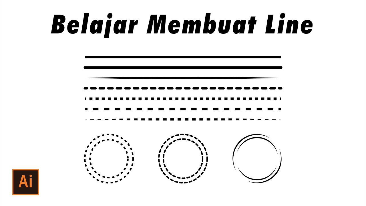 #13 Tutorial Illustrator | Cara Mudah Membuat Line atau Garis Putus