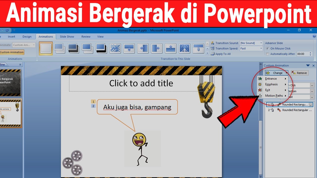 Cara Membuat Animasi Gambar Bergerak Di Power Point Serat - Riset