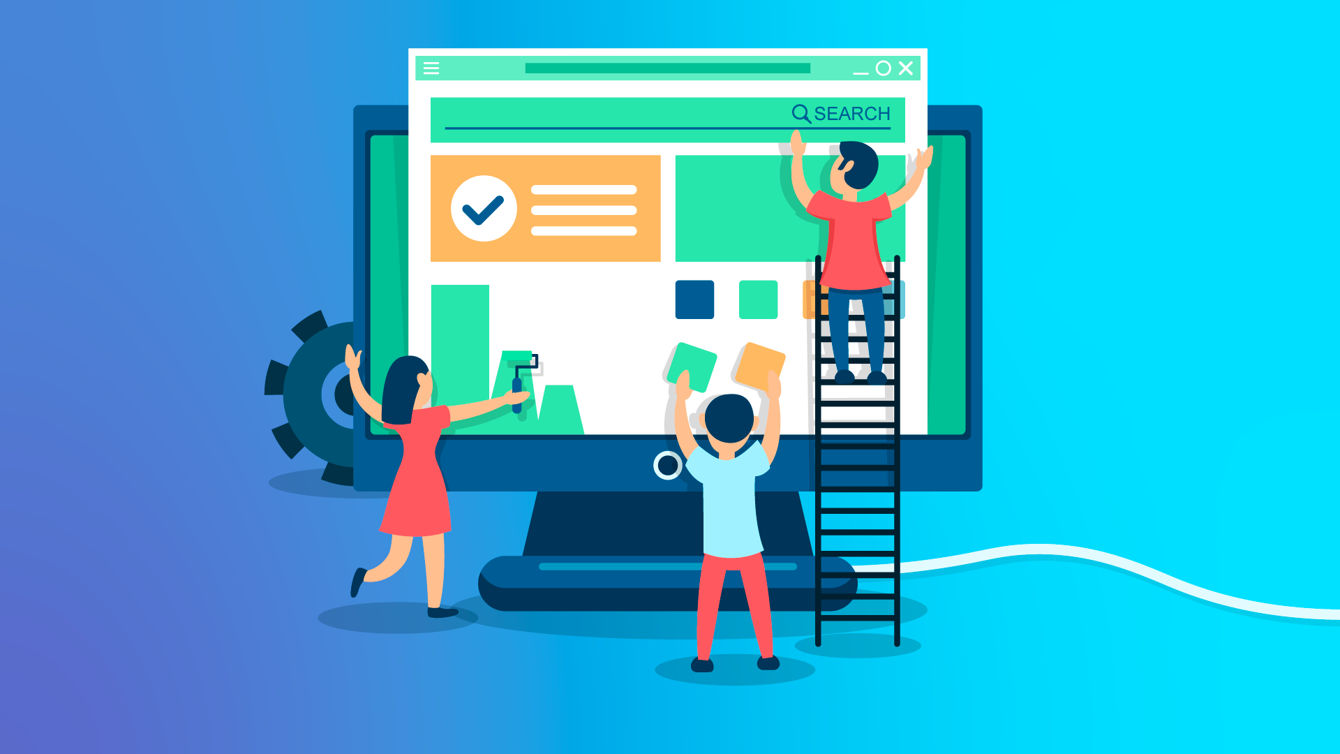 Web design animation examples - tiderocket