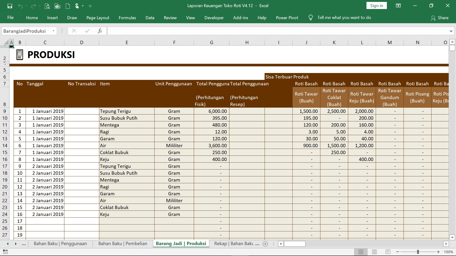 Contoh Format Laporan Penjualan Bulanan Excel - Download Contoh Lengkap