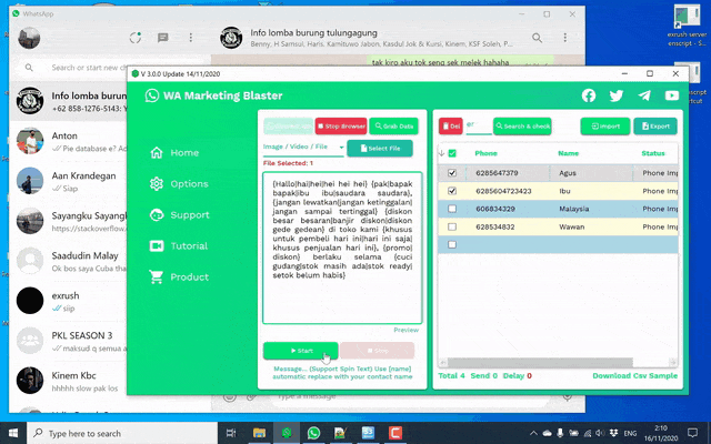 Download Aplikasi Whatsapp Blaster Gratis Update Versi Terbaru