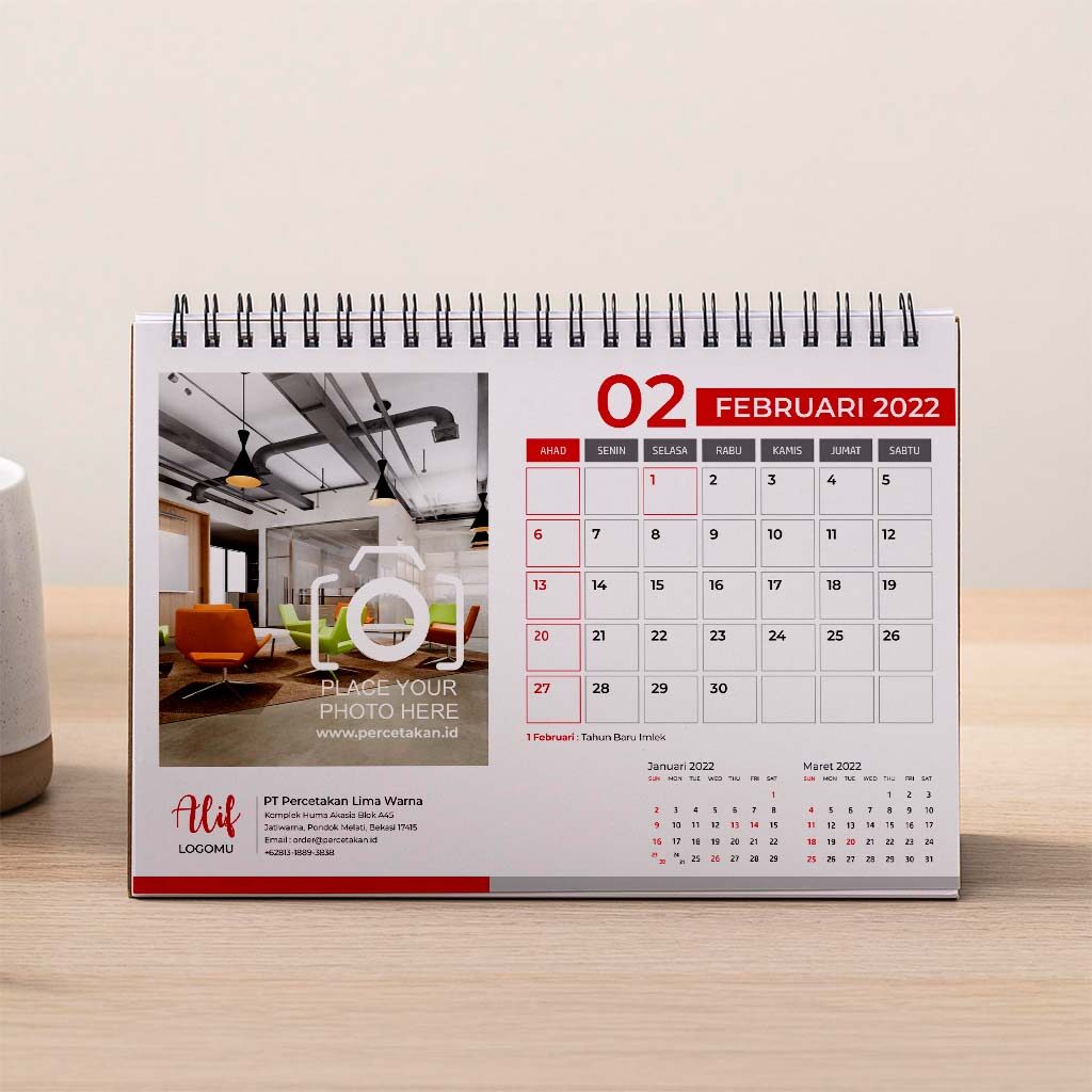 Template Kalender Meja 2023